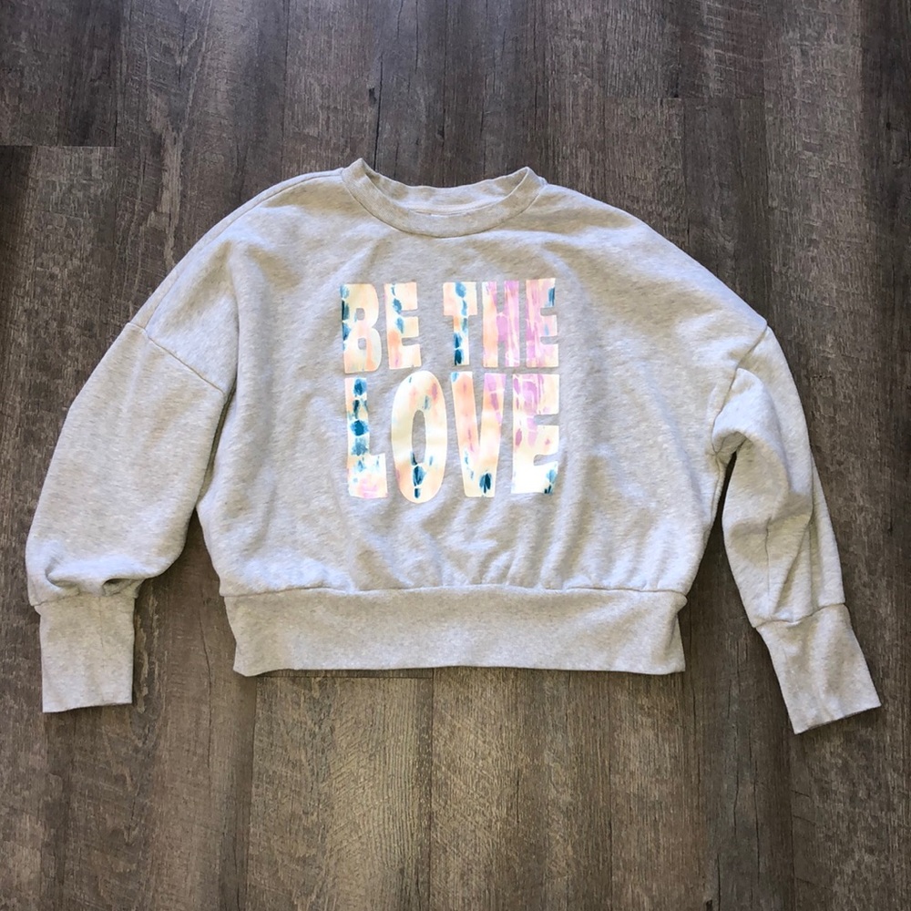 Old Navy BE THE LOVE Cropped Sweatshirt